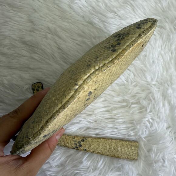 COACH Kristin Embossed Python Wristlet - Picture 7 of 9